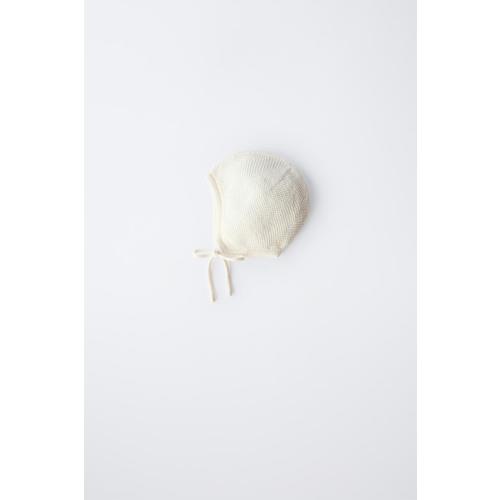 COTTON SILK KNIT BONNET - Ecru | ZARA United States