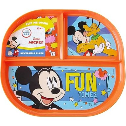 Show-Offs Reversible Character BPA Free Plate - 8 x 7 Inches (Mickey), Medium