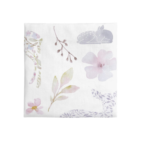 Harriet Bee NoJo Floral Deer Redick Nursery Mini Crib Fitted Sheet & Reviews | Wayfair