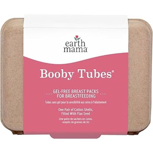 Earth Mama Booby Tubes | Hot and Cold Nursing Packs for Breastfeeding, 1 Set