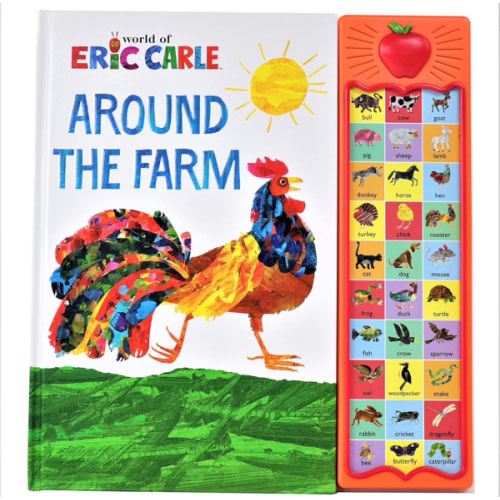 World of Eric Carle, Around the Farm 30-Button Animal Sound Book - Great for First Words - PI Kids