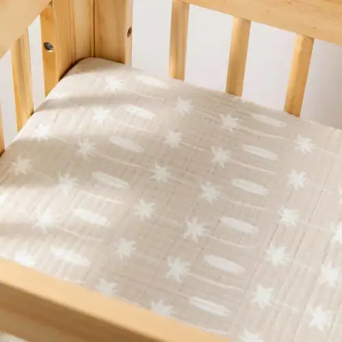 Babyletto All-Stages Bassinet Sheet in GOTS Certified Organic Muslin Cotton