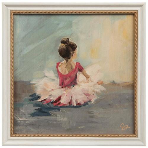 Sitting Ballerina Wood Wall Decor