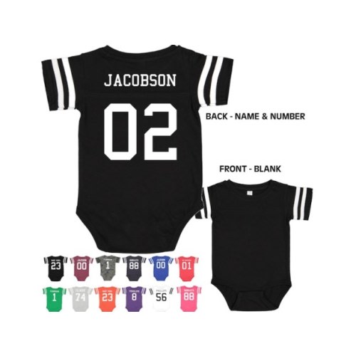 Rocket Bug Custom Cotton Baby Football Jersey