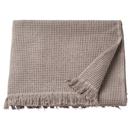VALLASÅN Bath towel - light gray/brown 28x55 "