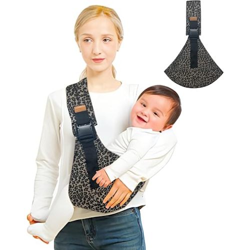 Toddler Carrier,Baby Sling Carrier,Adjustable Baby Carrier,Portable baby Sling Carrying 10-30 lbs(Brown Leopard)