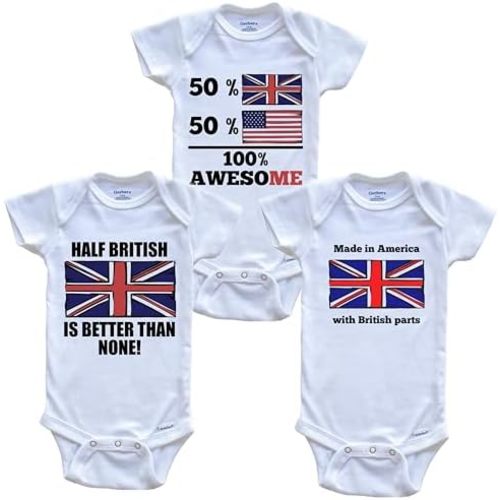 British American Baby Bodysuit Bundle (3 Piece Set)