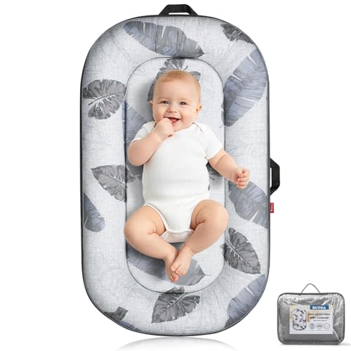 BUTOA Baby Lounger - Breathable Soft Baby Nest, Portable Infant Support Cushion Tummy Time Mat for 0-24 Months, Infant Lounger for Home and Travel, Ideal Newborn Babies Essentials Baby Shower Gifts