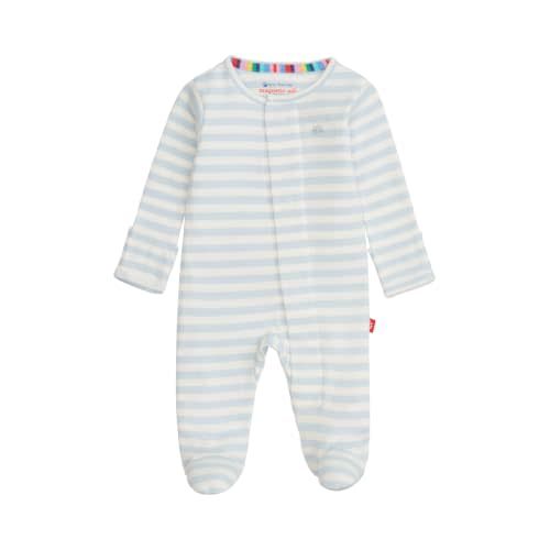 Magnetic Me 100% Organic Cotton Magnetic Baby Footie Pajamas | Super Soft Cotton Fabric