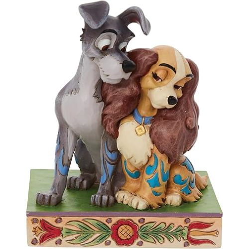 Enesco Disney Traditions by Jim Shore Lady and the Tramp Love Figurine, 4.5 Inch, Multicolor