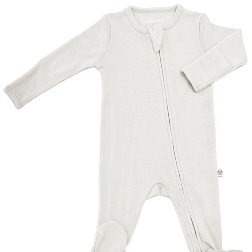 Footie Pajamas, Merino Wool, Oat