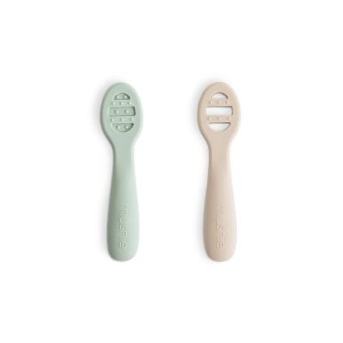 First Feeding Baby Spoons Cambridge Blue/Shifting Sand One Size