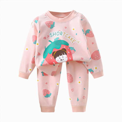 CAICJ98 Toddler Girl Clothes Baby Girls Fall Winter Outfits 3 6 12 18 24 Months 3T 4T 5T Cute Casual Cotton Long Sleeve Crewneck Sweatshirt + Pants Sets 2Pcs (Light Pink,18-24 Months)