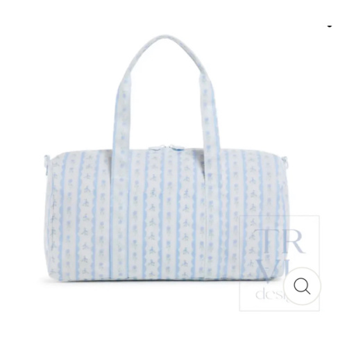 Duffel - Weekender - Ribbon Floral Blue