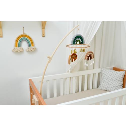 Wooden baby mobile holder Natural hanger for baby crib Nursery mobile crib holder Eco baby mobile wood arm
