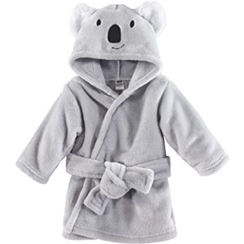 Hudson Baby Unisex Baby Plush Animal Face Bathrobe, Koala, 0-9 Months