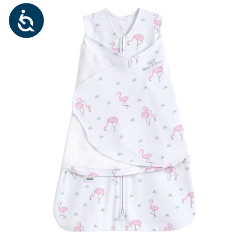 Flamingo Print Cotton Swaddle - Small | HALO