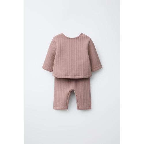 2-IN-1 JUMPER JACKET AND PANTS SET - Chalk pink | ZARA United States