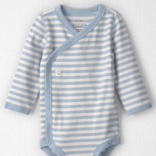 Baby Organic Cotton Wrap Bodysuit in Stripes - Little Planet | Carter's