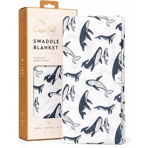 Copper Pearl Swaddle Blankets for Newborns | Soft Stretchy Receiving Blankets for Boys and Girls | Large 46 x 46 Inch Baby Blankets | Lightweight and Breathable Swaddles | Cove