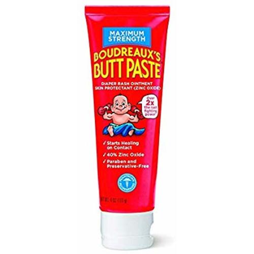 Boudreaux's Butt Paste Diaper Rash Ointment | Maximum Strength | 4-Ounces Tube | 1-Unit