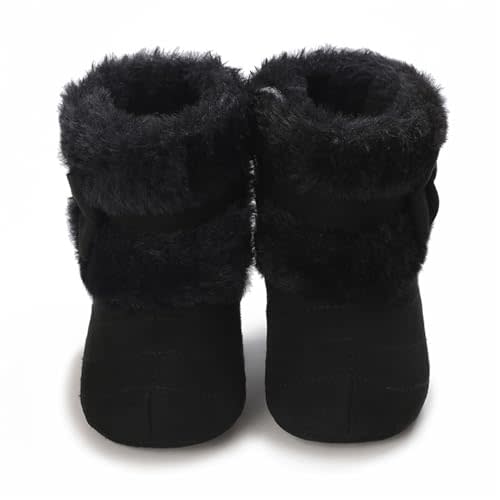 Infant Baby Girl Boots Cute Bow Crib Shoes Winter Warm First Walker Shoes