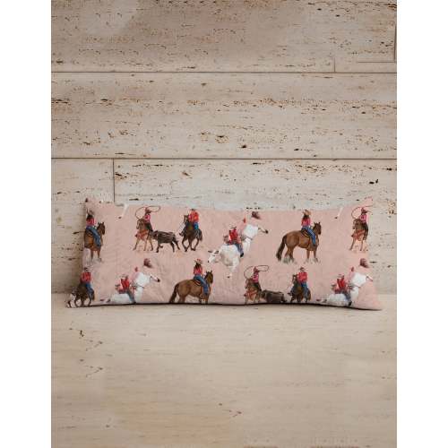 Roselynn Rose Quilted Oblong 14" x33" Pillow