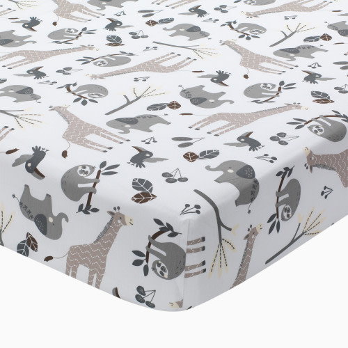 Lambs & Ivy Cotton Fitted Crib Sheet - Baby Jungle