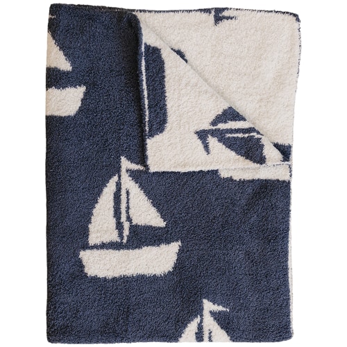 Sailboat Plush Blanket – Mebie Baby - Baby Blanket 30X40