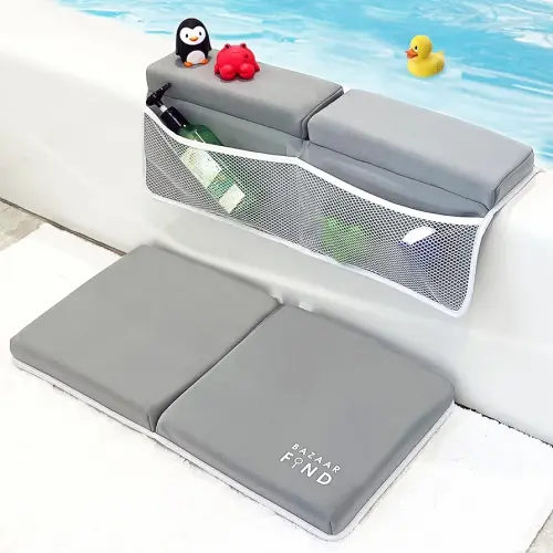 Bath Kneeler and Elbow Rest Pad Set - Comfortable Thick Kneeling Mat for Bathing Baby - Bazaar Find