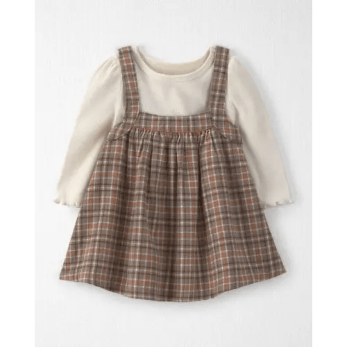 Baby Girl 2-Piece Organic Cotton Plaid Jumper Set - Little Planet | Carter's