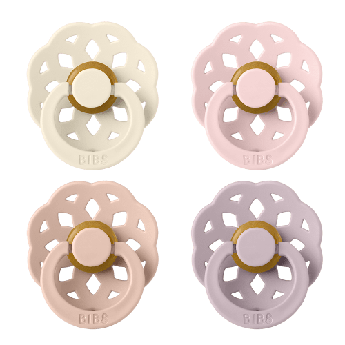 BIBS Boheme Pacifiers 4-Pack - Ivory, Blush, Blossom, Lilac – Bibsworld store US