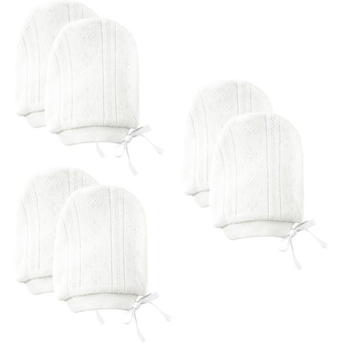 Newborn Mittens No Scratch 100% Organic Cotton 3 Packs Mitts Baby Boy Girl Neutral With String 0-12 months