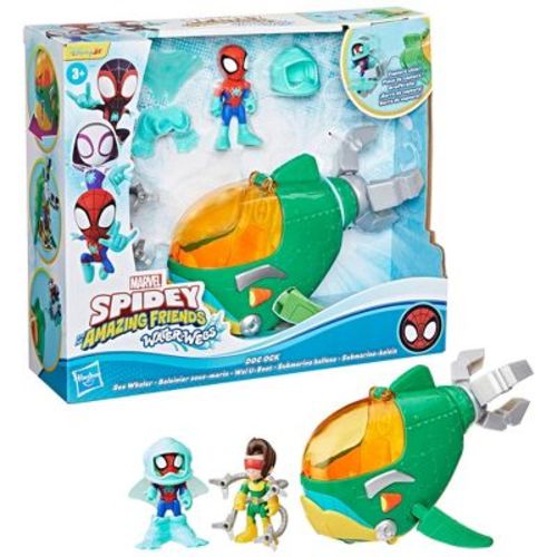 Spidey and His Amazing Friends Dock Ock Whale Toy Vehicle Playset