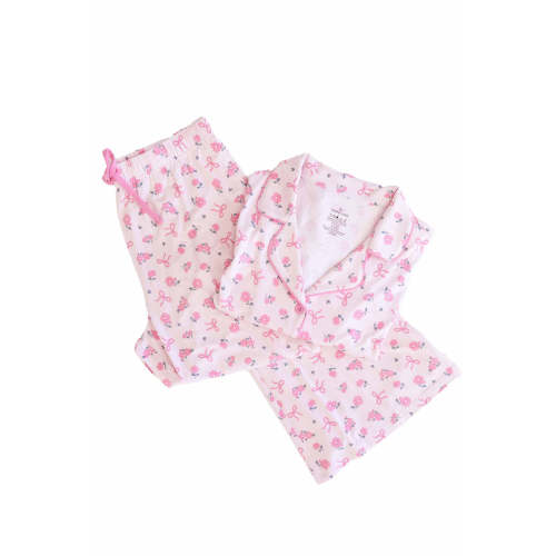 Women's Two Piece Flare Lounge Set | Ribbon & Roses Pink