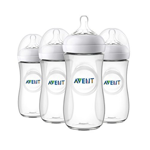 Philips Avent Natural Baby Bottle, Clear, 11oz, 4pk, SCF016/47