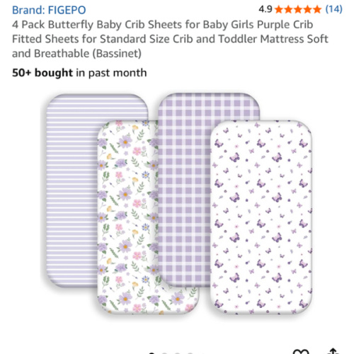 Amazon.com : bassinet purple sheets