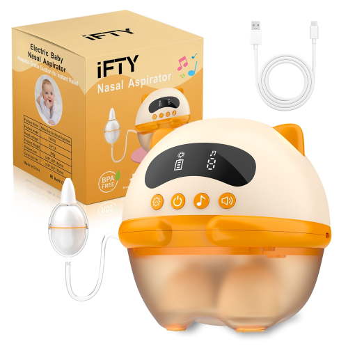 Nasal Aspirator for Baby, Hospital Grade Electric Nose Sucker for Baby with Adjustable 8 Levels Suction, Food Grade Tips and Soothing Nursery Rhyme for Toddlers