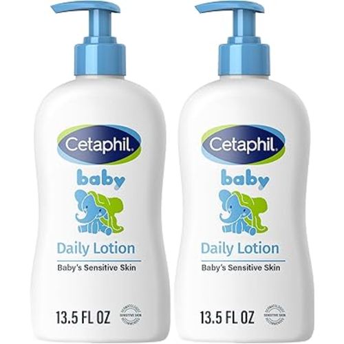 Cetaphil Baby Daily Lotion with Organic Calendula |Vitamin E | Sweet Almond & Sunflower Oils |13.5 Fl. Oz (Pack of 2)