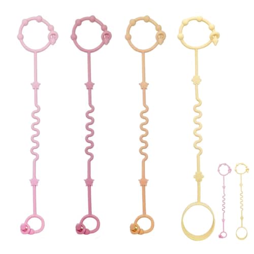 RTMOK Toy Straps for Baby,Silicone Setpacifier Clip,Applies to Car Seat Toy,Teether Toy,High Chair,Stroller Accessories,Baby Toy Clips,Cribs,Rocking Chair