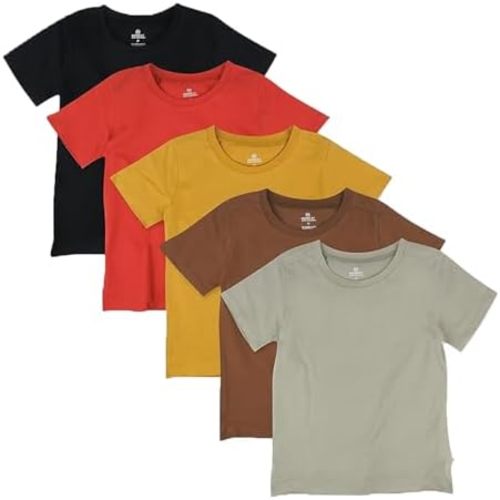 HonestBaby Baby Toddler & Kids' 100% Organic Cotton Short Sleeve T-Shirts (10-Pack)