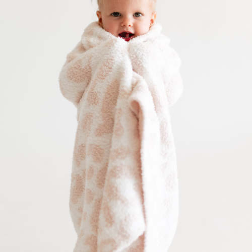 Baby Plush Throw Blanket in Pink Leopard – Silks