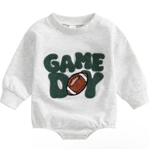 VISGOGO Newborn Infant Baby Boy Girls Oversized Romper Little Dude Sweater Onesie Coming Home Outfit Neutral Clothes