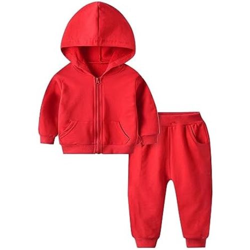 Unisex Toddlers and Babies' Sweatshirt & Sweatpants Set Full Zip Hoodie Jackets + Jogger Pants Outfits Set Boys Girls Loung𝐞