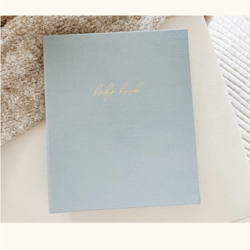 First Year Baby Memory Book - Dusty Blue
