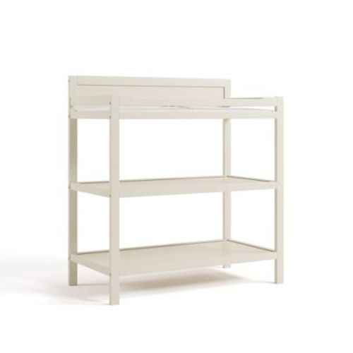 Storkcraft Alpine Changing Table with Water-Resistant Changing Pad Frosted Oat