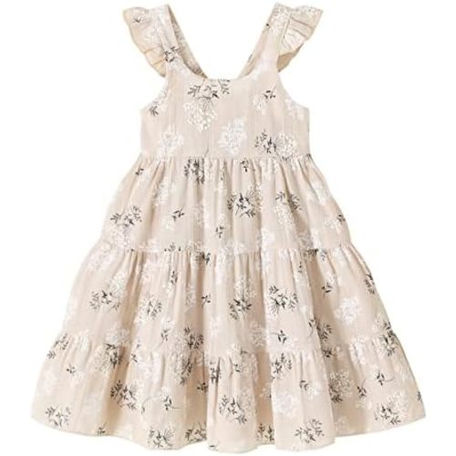 Kids Toddler Baby Girls Rainbow Dress Princess Sleeveless Beach Butterfly Sundress