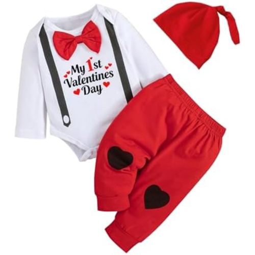 My 1st Easter Baby Boy Outfits Newborn Boy Clothes Short Sleeves Romper Cute Bunny Pants with Hat 3Pcs 0-18 Months