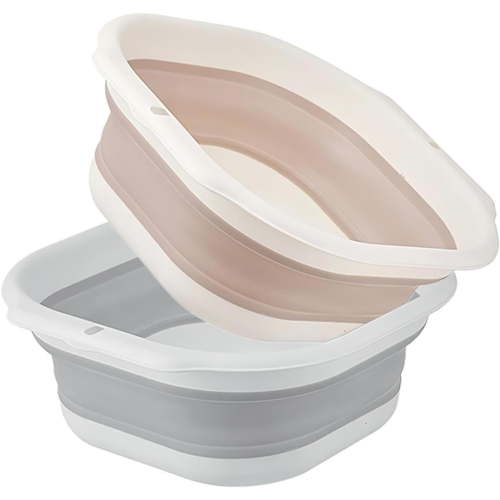 Collapsible Wash Basin, 7.5L Dish Tub Sink Basin Folding Dish Pans for Kitchen Sink, 2 in 1 Dishpan & Cutting Board, Portable Sink Dish Basin for BBQ Camping Prep Tub Washing Bin Bucket for Cleaning