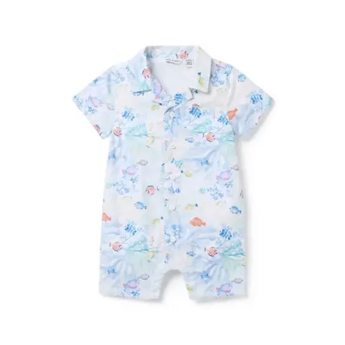 Baby White Coral Reef Baby Coral Reef Romper by Janie and Jack